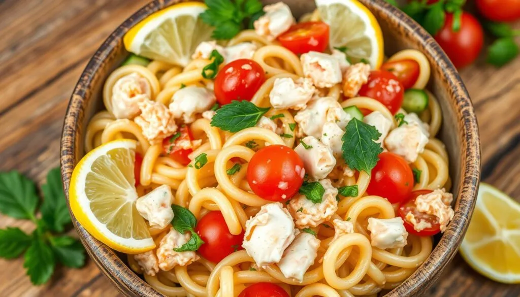 crab pasta salad