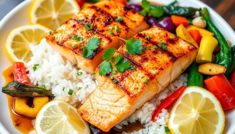 salmon and rice