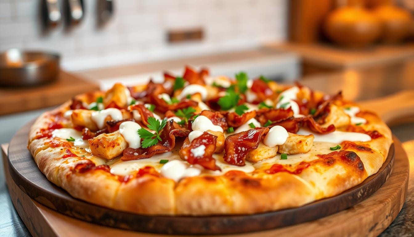 chicken bacon ranch pizza