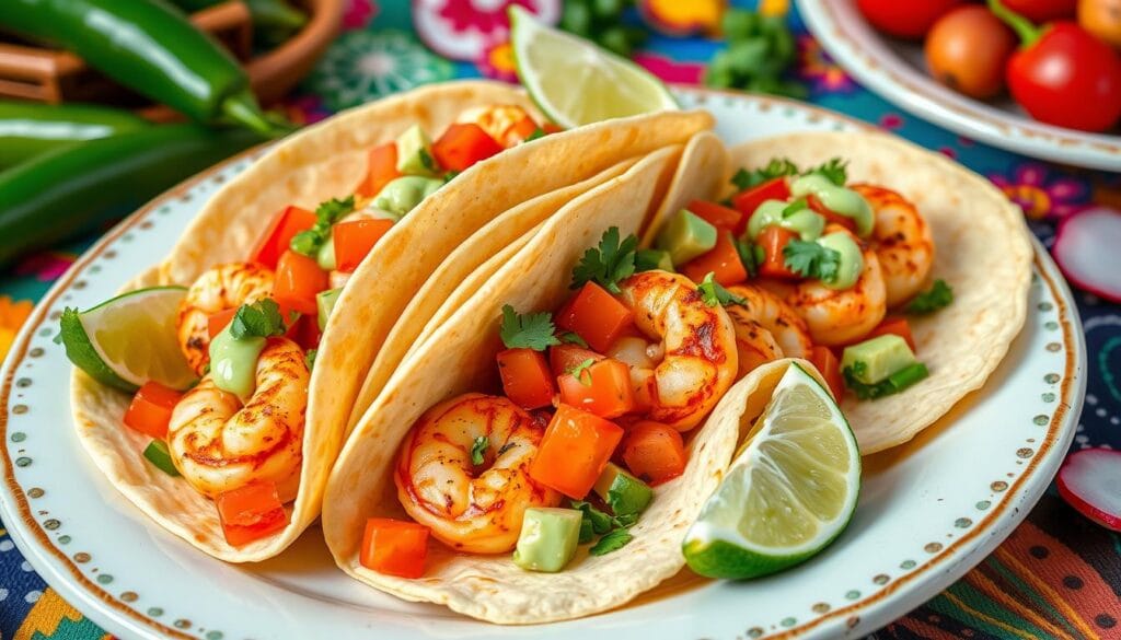 delicious mexican shrimp tacos