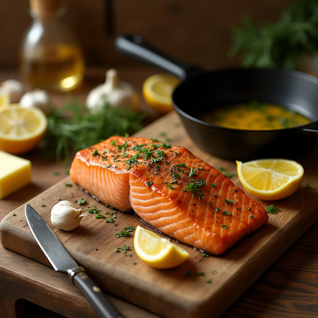 Garlic Butter Salmon kitchen