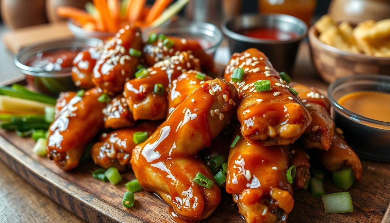 honey garlic chicken wings​