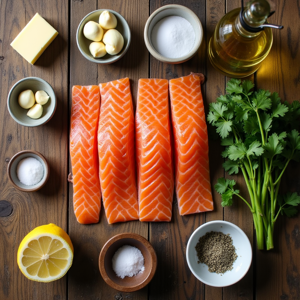 Ingredients for Garlic Butter Salmon