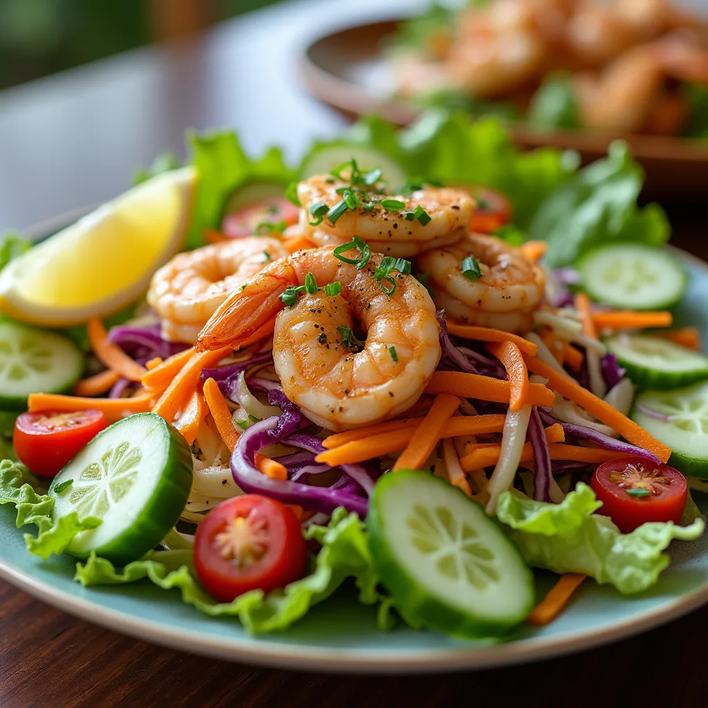 side salad for hawaiian garlic shrimp