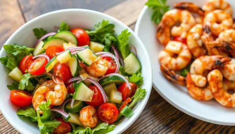 simple side salad to go with hawaiian garlic shrimp​