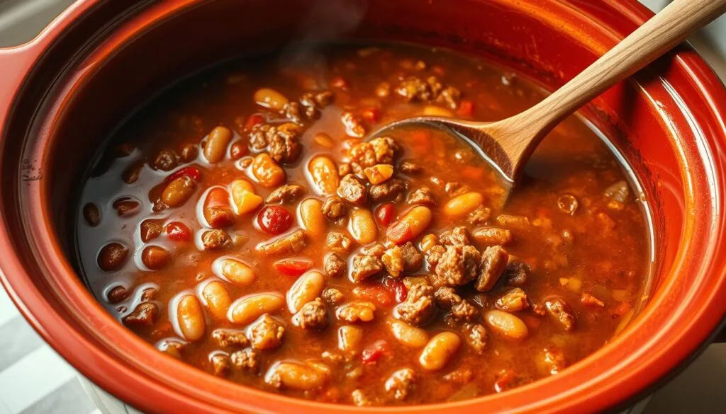 classic slow cooker ground beef chili