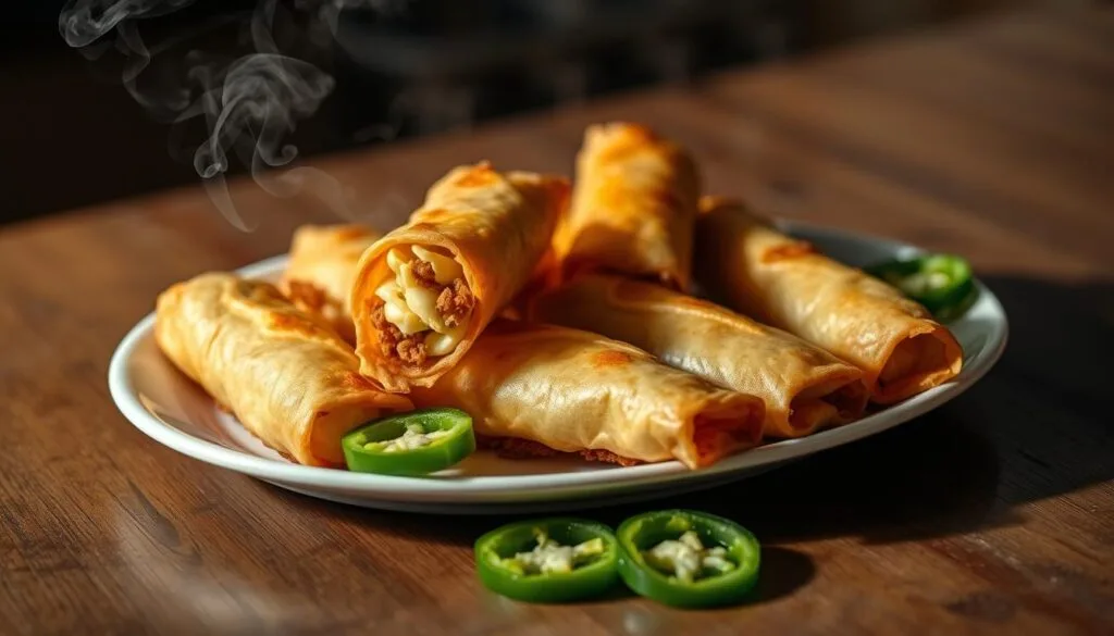 jalapeno popper egg rolls